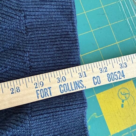 Weatherproof Vintage Dark Blue Mens Sweater 1/4 Zip Basket Weave Knit sz 2XL - Picture 6 of 6